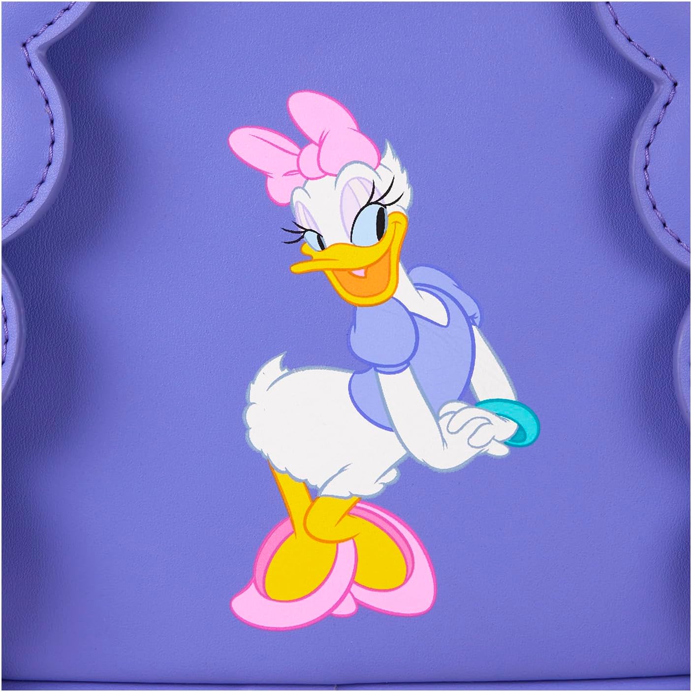 Daisy Duck on a purple background