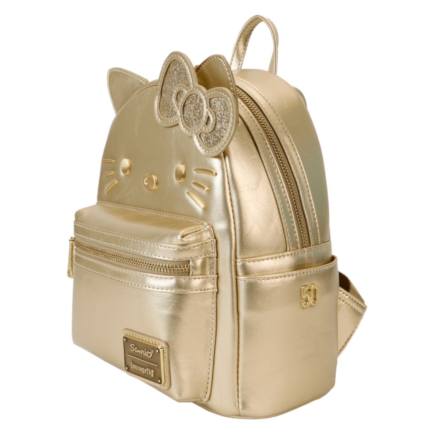Loungefly Limited Edition Sanrio Hello Kitty 50th Anniversary Gold Mini Backpack