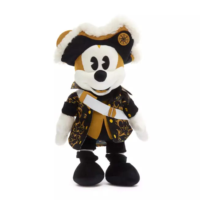 The Pirates of Caribbean inspired Mickey Mouse in a formal outfit with a white background