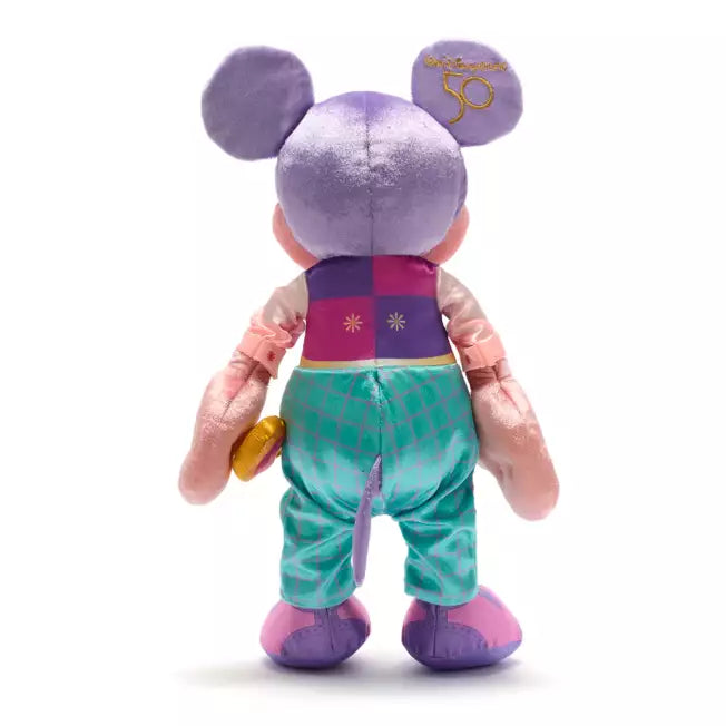 Mickey Mouse inspired by It's A Small World from Disney with a colorful design on a white background