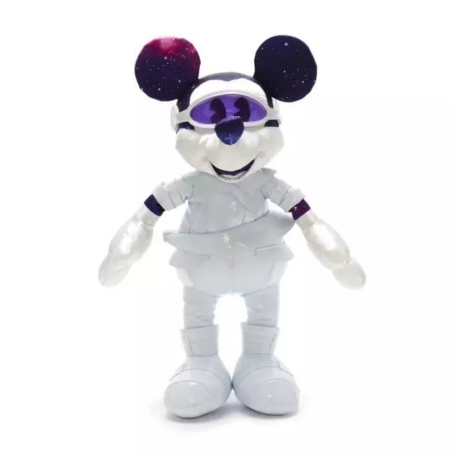 Mickey Mouse with space-themed design with purple accents on a white background