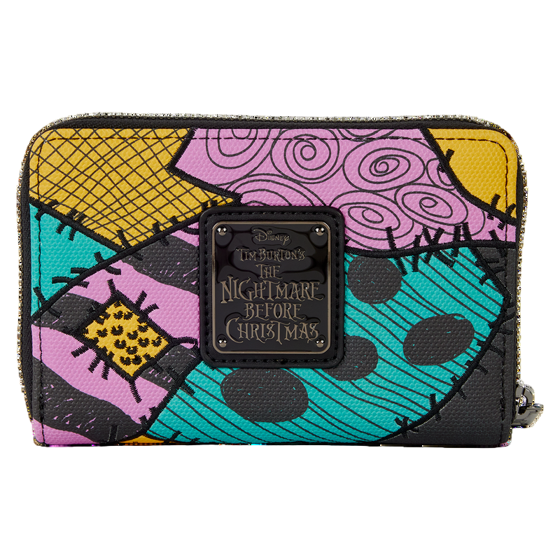 Colorful wallet with 'The Nightmare Before Christmas' design on a white background