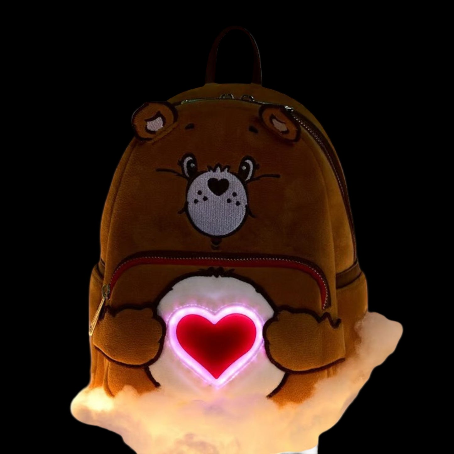 Loungefly Care Bears Exclusive Tenderheart Bear Plush Cosplay Light Up Glow Mini Backpack