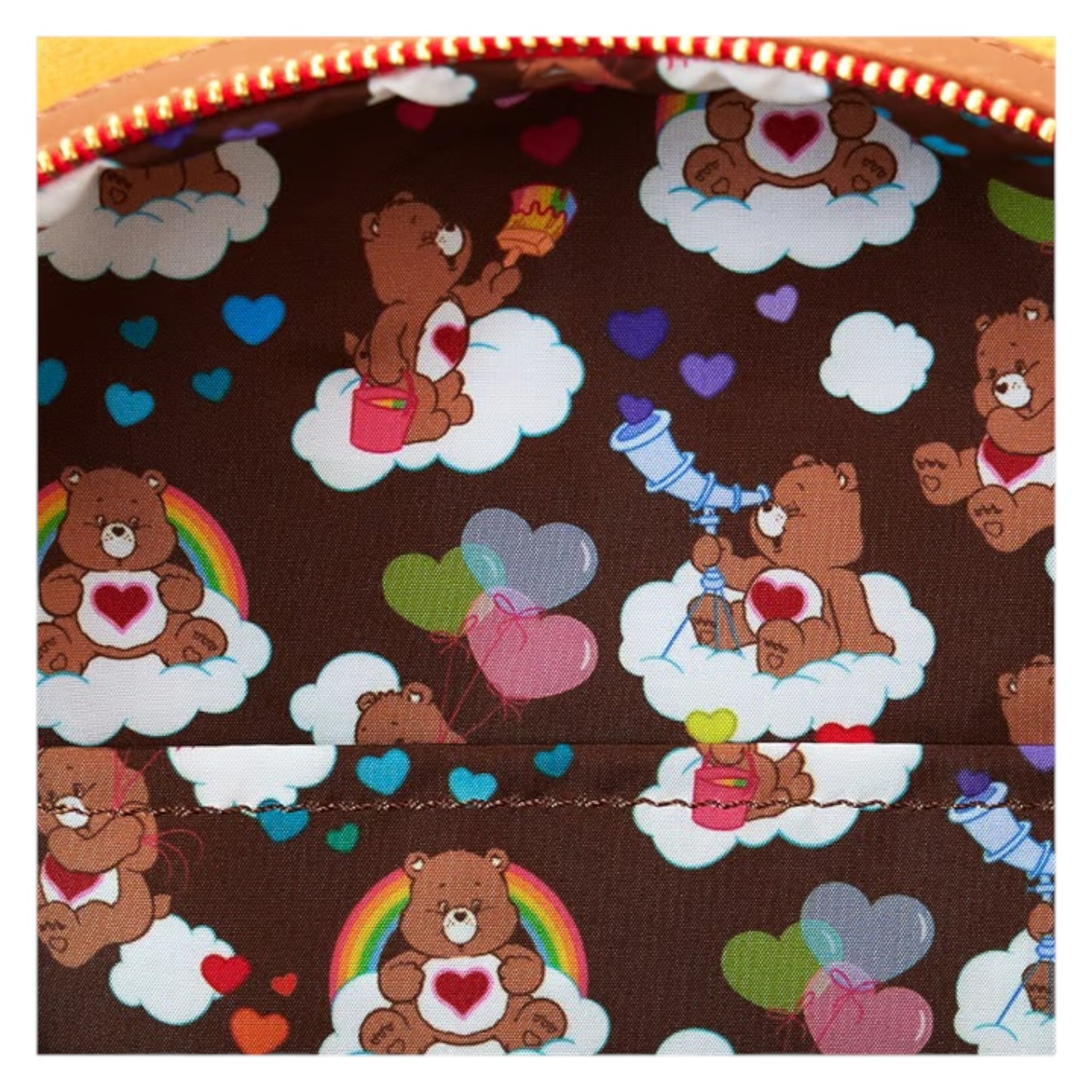 Loungefly Care Bears Exclusive Tenderheart Bear Plush Cosplay Light Up Glow Mini Backpack