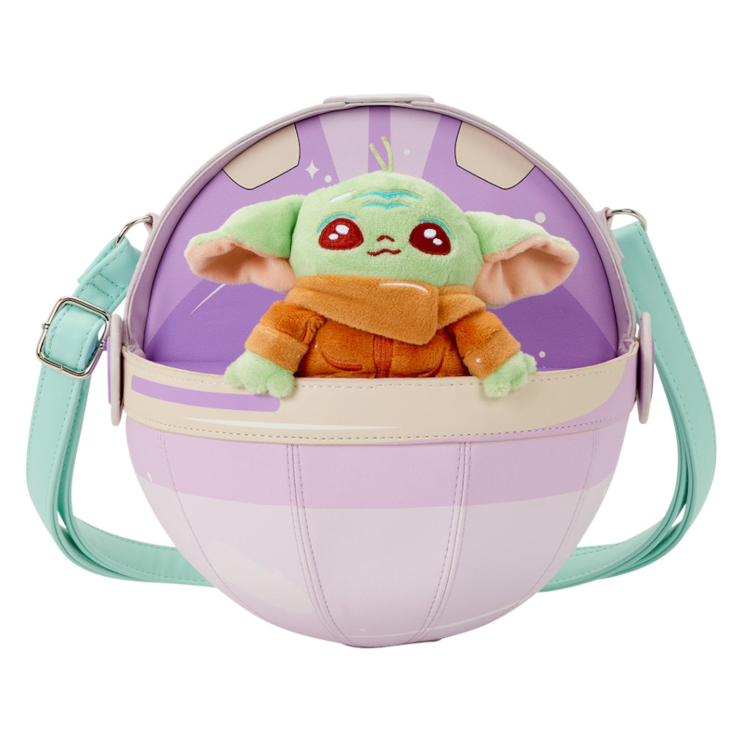 Loungefly The Mandalorian Grogu Figural Pod Plush Crossbody Bag