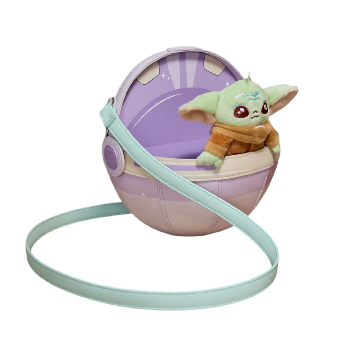 Loungefly The Mandalorian Grogu Figural Pod Plush Crossbody Bag