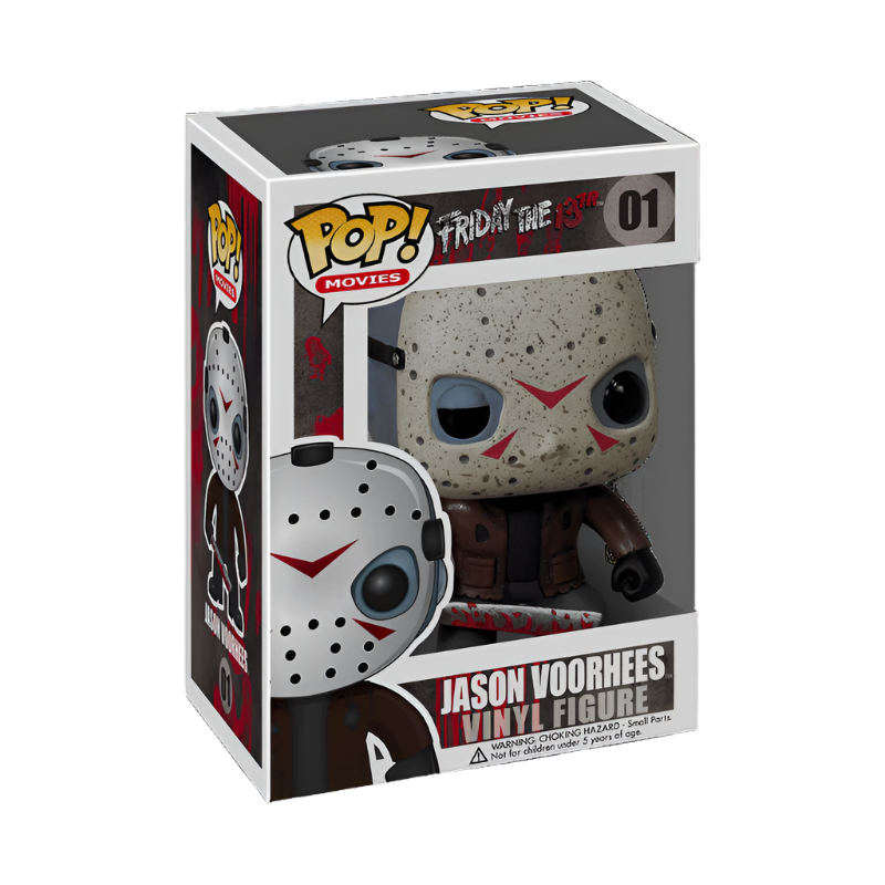 Funko Pop! vinyl figure packaging featuring Jason Voorhees from Friday the 13th on a white background.