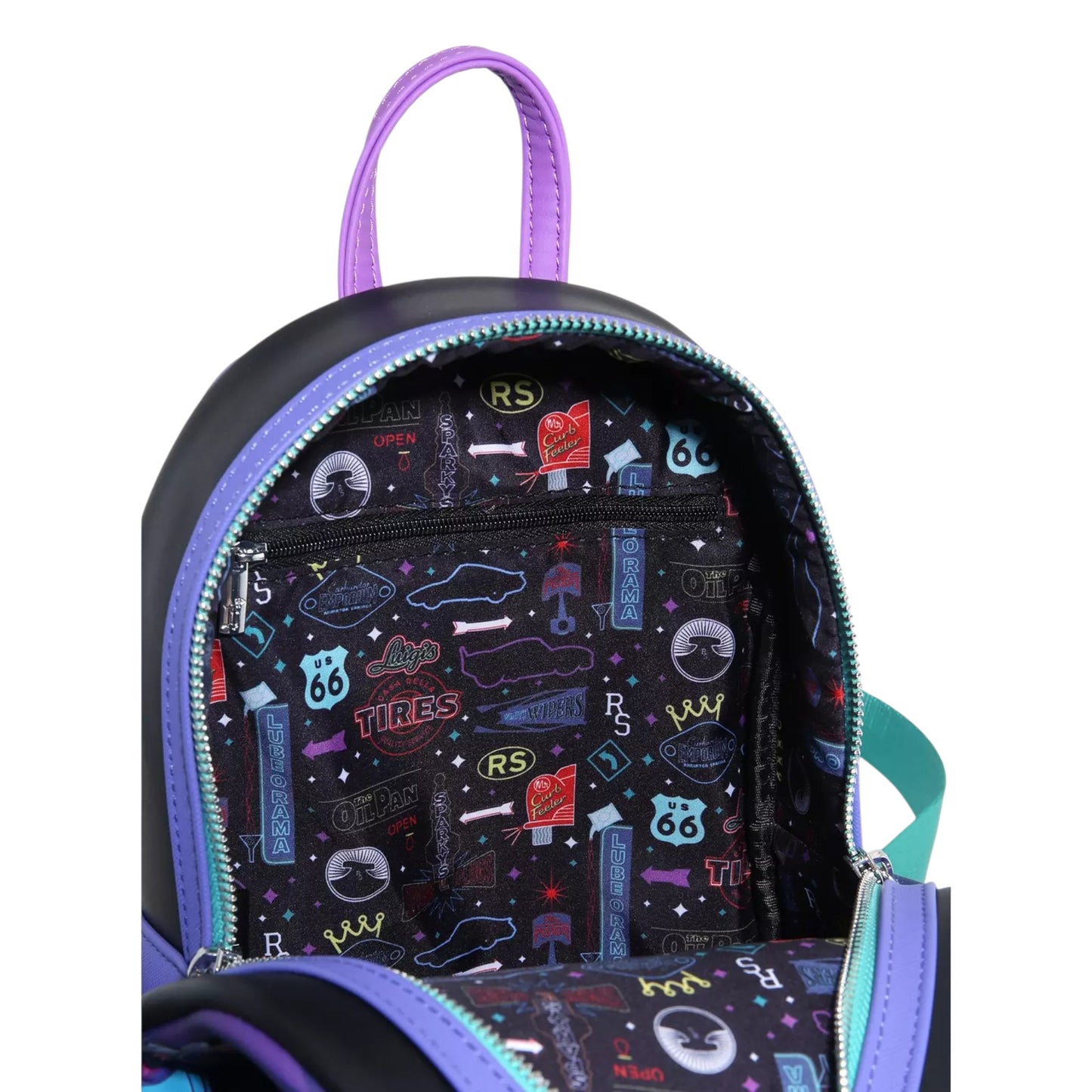 Loungefly Disney Pixar Cars Lightning McQueen & Sally Nighttime Light-Up Mini Backpack