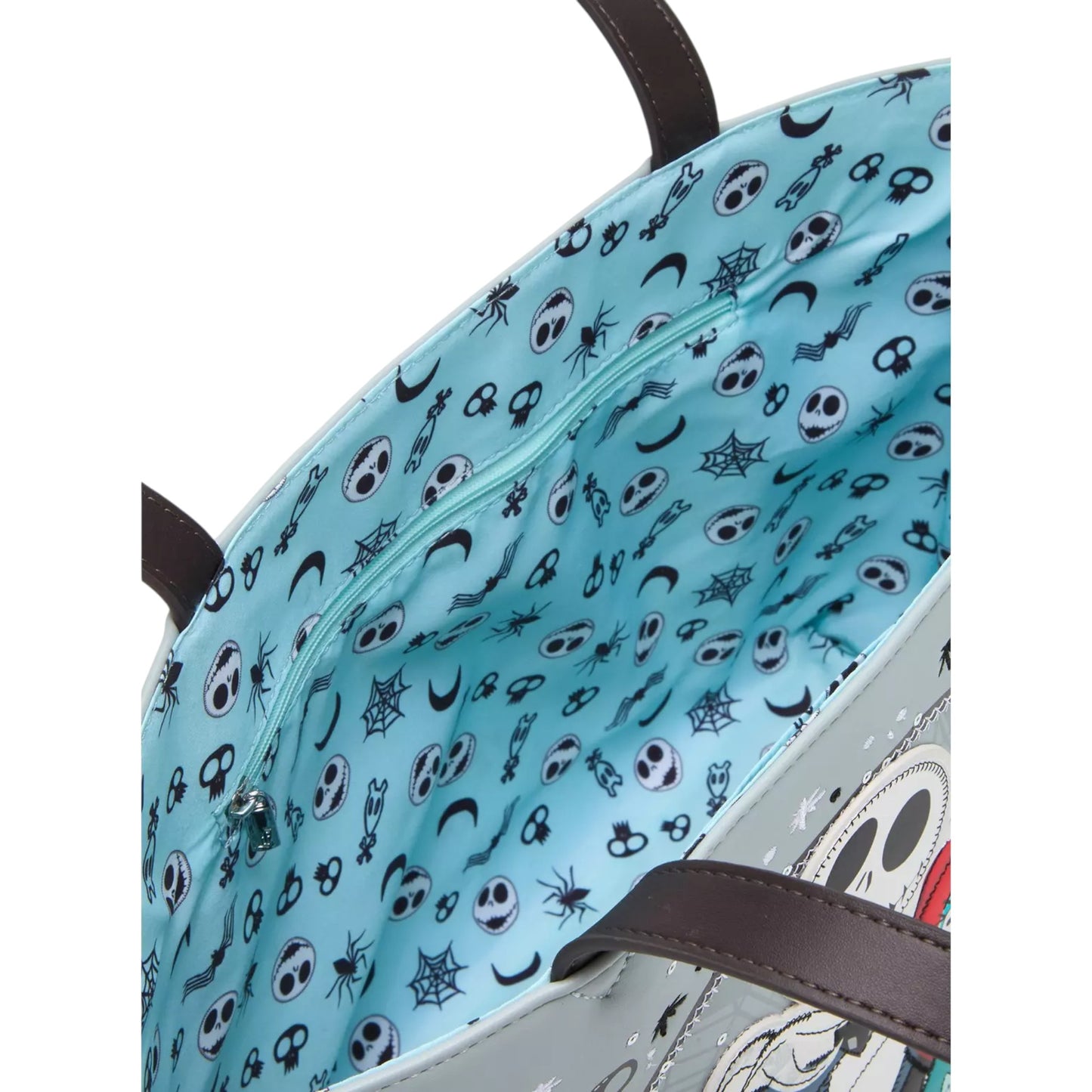 Loungefly Disney The Nightmare Before Christmas Jack, Sally, & Zero Sequin Tote Bag