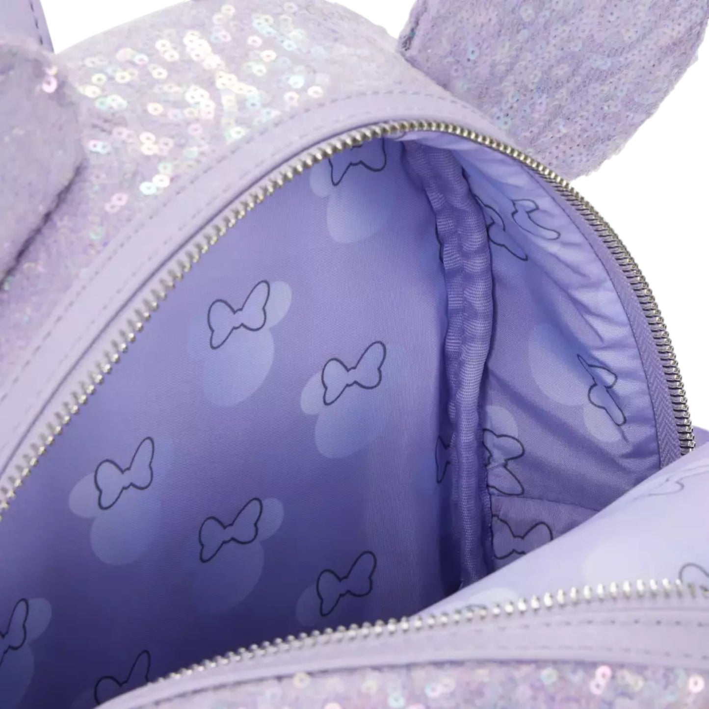 Loungefly Disney Parks 2025 Sequin Opalescent Lavender Mini Backpack