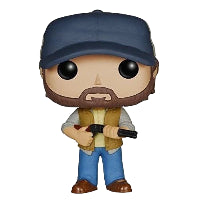 Funko Pop! vinyl figure of Bobby Singer wearing a cap and holding a gun on a white background