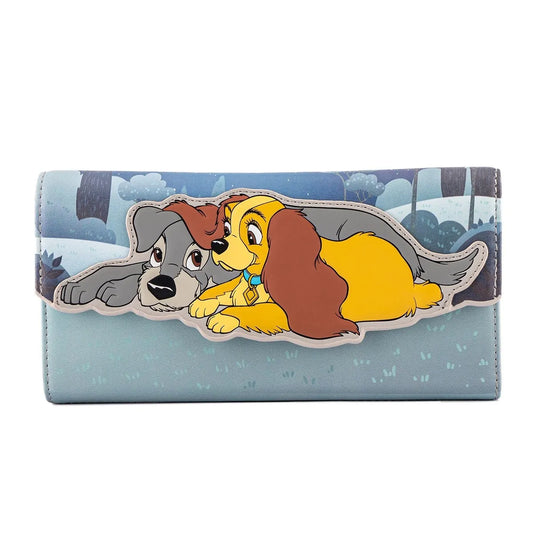 Wallet with Lady and the Tramp design on a white background