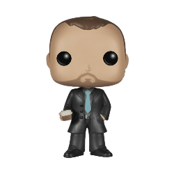 Funko Pop! vinyl figure of Crowley in a suit on a white background