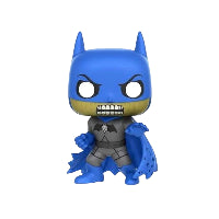 Darkest Night Batman figure with blue cape and mask on a white background
