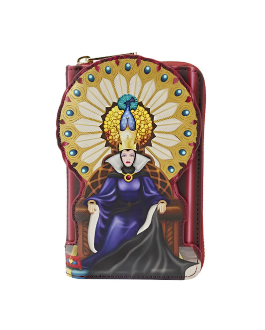 Colorful wallet with Evil Queen on her throne  design on a white background