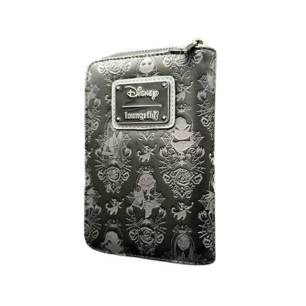 Disney Loungefly wallet with The Nightmare Before Christmas embossing on a white background