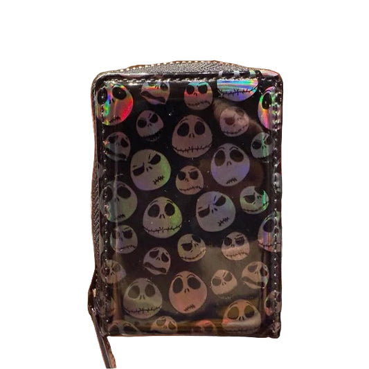 Accordion wallet with Jack Skellington pattern on a white background