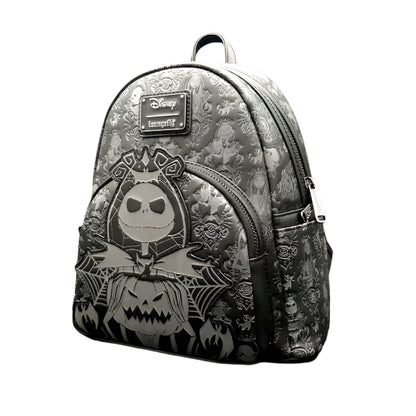 Backpack with Jack Skellington design on a white background