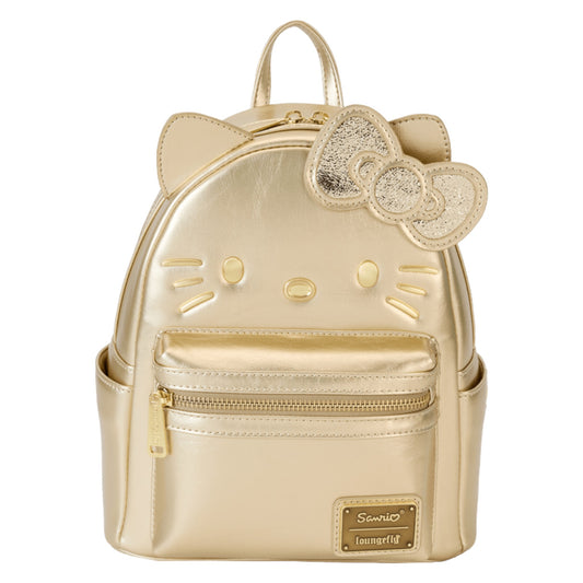 Loungefly Limited Edition Sanrio Hello Kitty 50th Anniversary Gold Mini Backpack