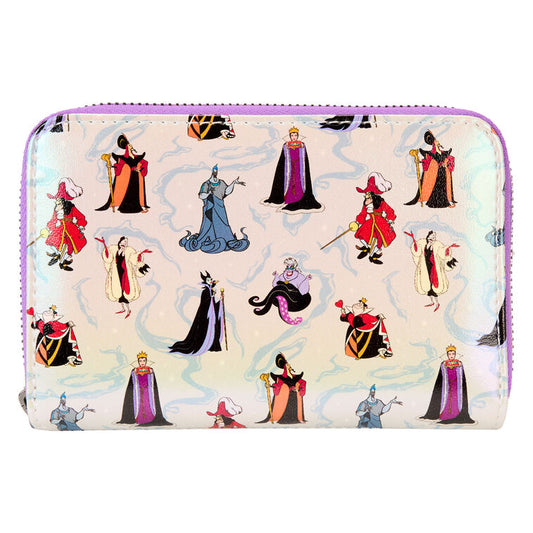 Patterned pouch with character designs on a white background