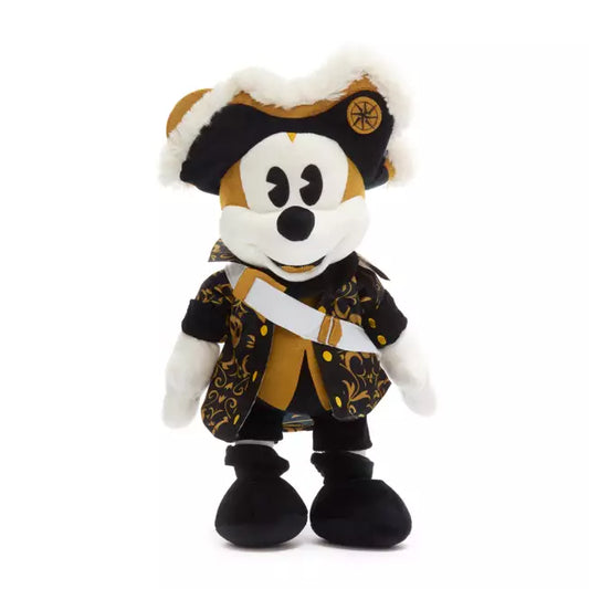 The Pirates of Caribbean inspired Mickey Mouse in a formal outfit with a white background