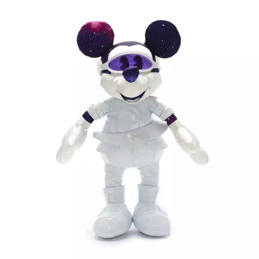 Mickey Mouse with space-themed design with purple accents on a white background