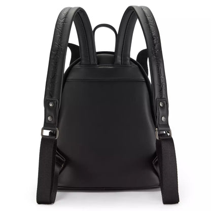 Black backpack on a white background