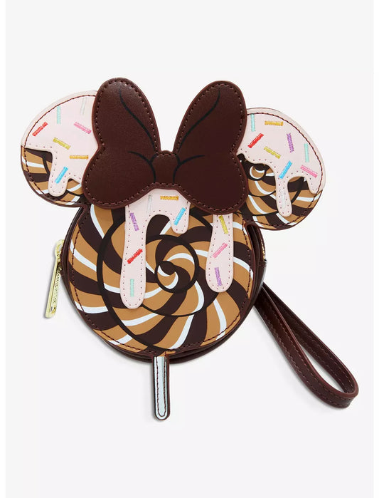 Loungefly Disney Minnie Mouse Chocolate Pink Sprinkle Lollipop Coin Purse