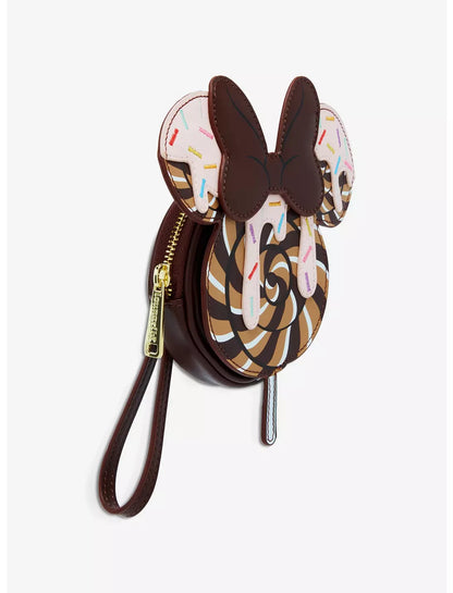 Loungefly Disney Minnie Mouse Chocolate Pink Sprinkle Lollipop Coin Purse