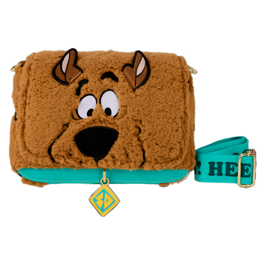 Plush bag with Scooby Doo's face on a white background