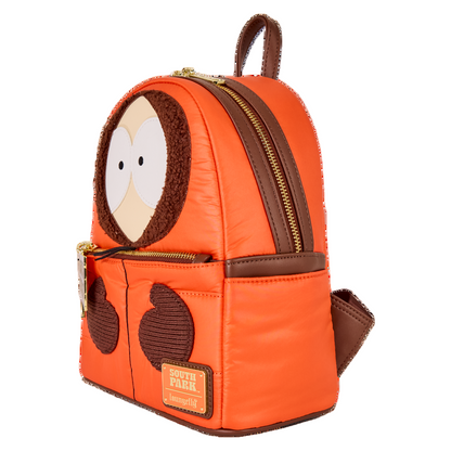 Front and side view South Park Kenny Cosplay Mini Backpack on a white background