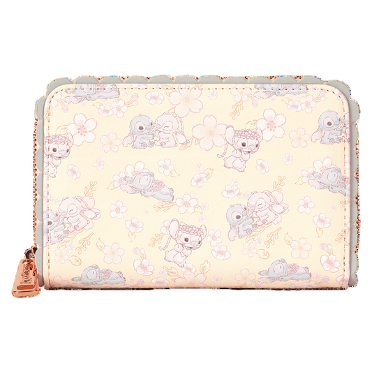 Wallet with Stitch and Angel pattern on a light cream background