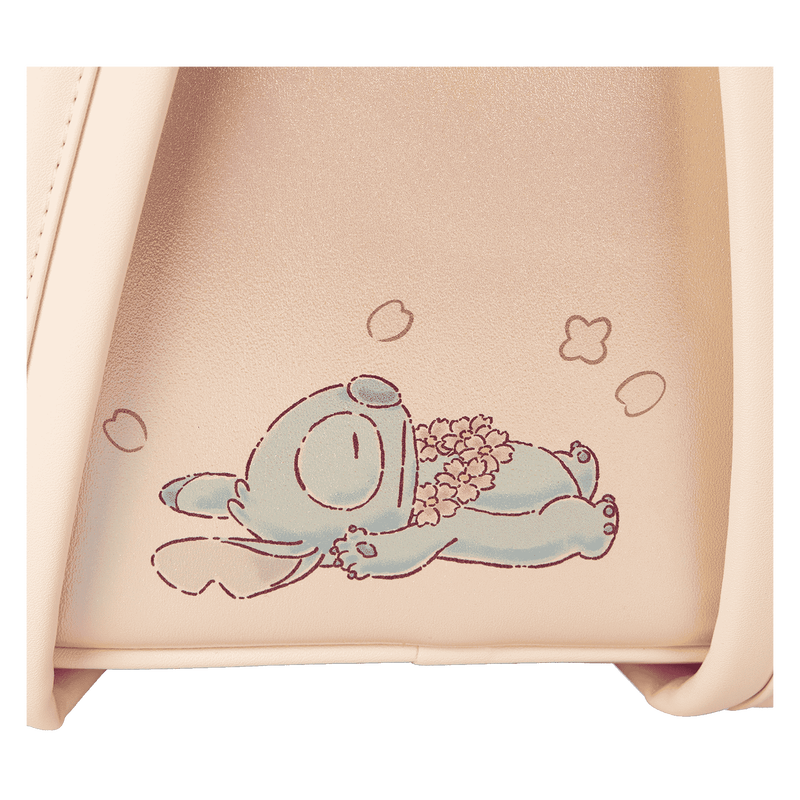 stitch design on a pink background