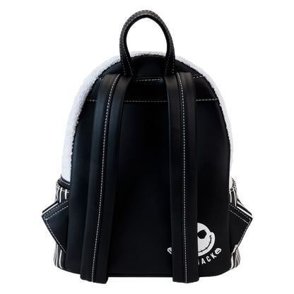 Back Jack Skellington Sequin Mini Backpack on a white background