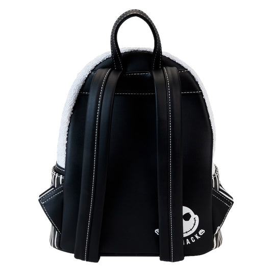 Back Jack Skellington Sequin Mini Backpack on a white background