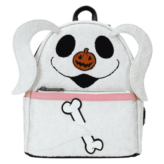 Front Zero Sequin Cosplay Glow Mini Backpack on a white background