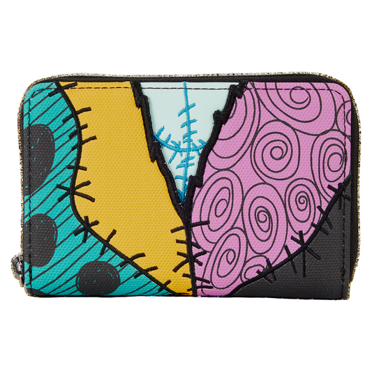 Colorful wallet with Sally from The Nightmare Before Christmas pattern on a white background