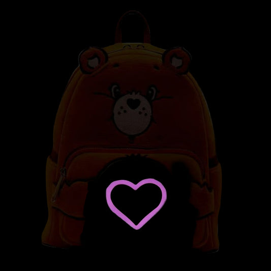 Loungefly Care Bears Exclusive Tenderheart Bear Plush Cosplay Light Up Glow Mini Backpack
