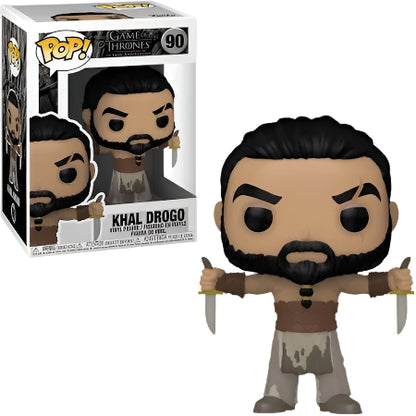Funko Pop! Khal Drogo figure from Game of Thrones with packaging on a white background