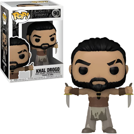 Funko Pop! Khal Drogo figure from Game of Thrones with packaging on a white background