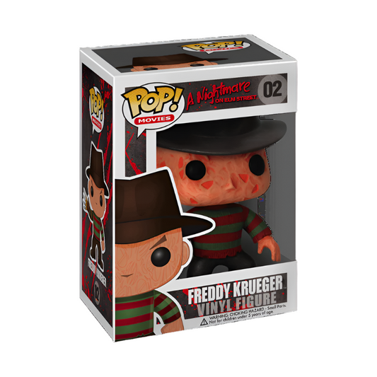 Funko Pop! vinyl figure packaging of Freddy Krueger from A Nightmare on Elm Street on a white background