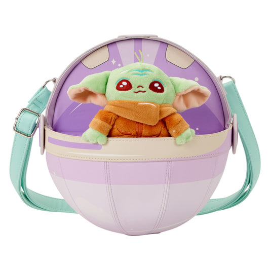 Loungefly The Mandalorian Grogu Figural Pod Plush Crossbody Bag