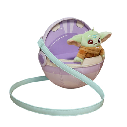 Loungefly The Mandalorian Grogu Figural Pod Plush Crossbody Bag