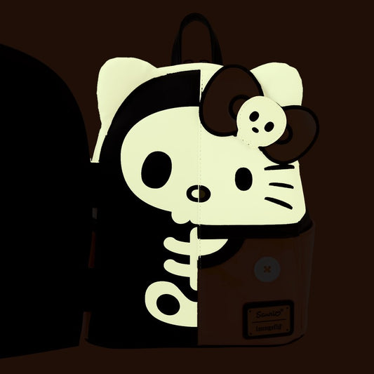 Loungefly NYCC Limited Edition Sanrio Hello Kitty Skeleton Costume Glow Mini Backpack