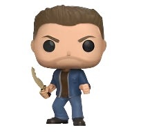 Funko Pop! vinyl figure of Dean Winchester from Supernatural holding the first blade against a white background