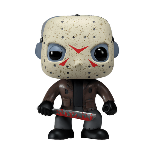 Funko Pop! vinyl figure of Jason Voorhees from Friday the 13th with a machete on a white background