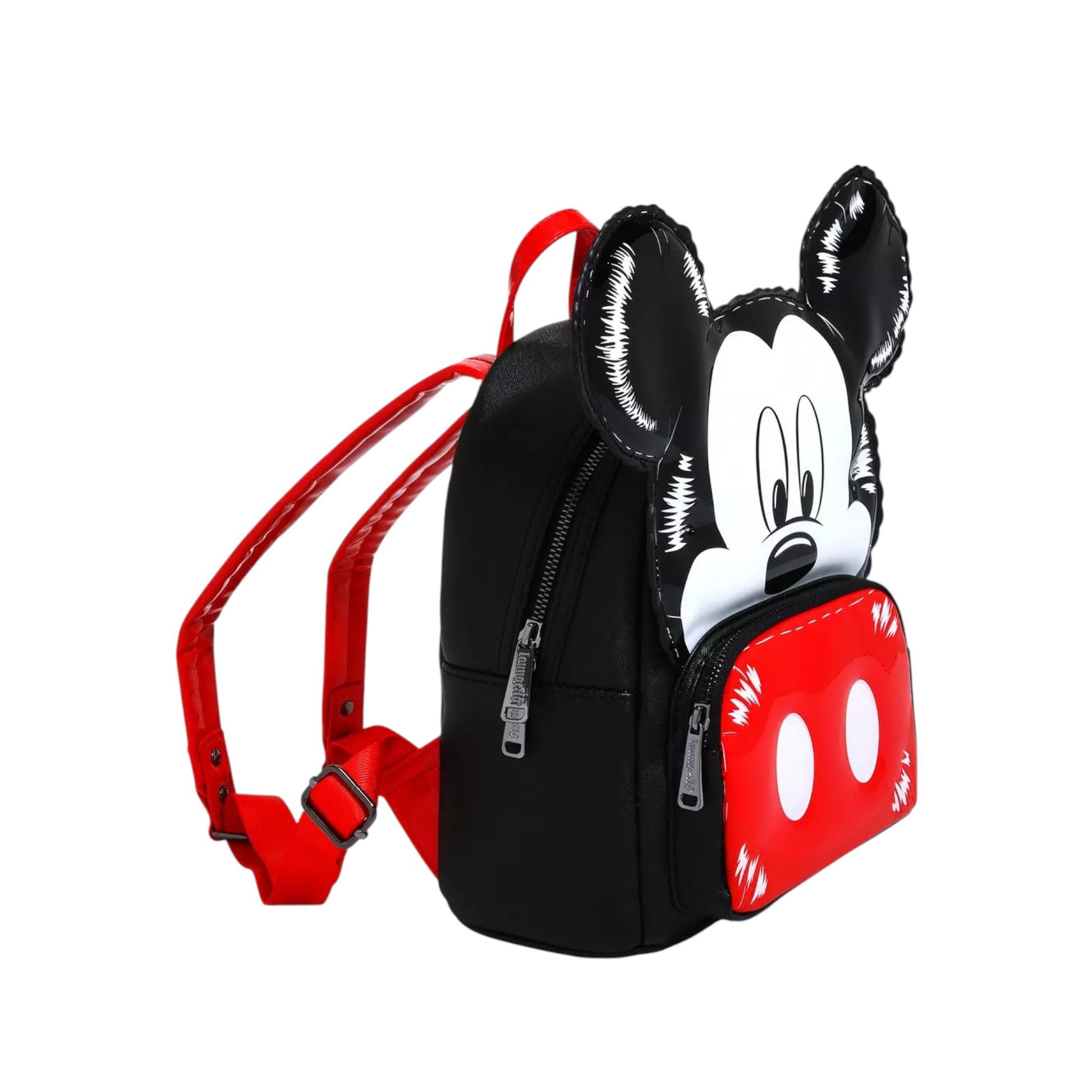 Side Mickey Mouse Balloon Figural Mini Backpack on a white background