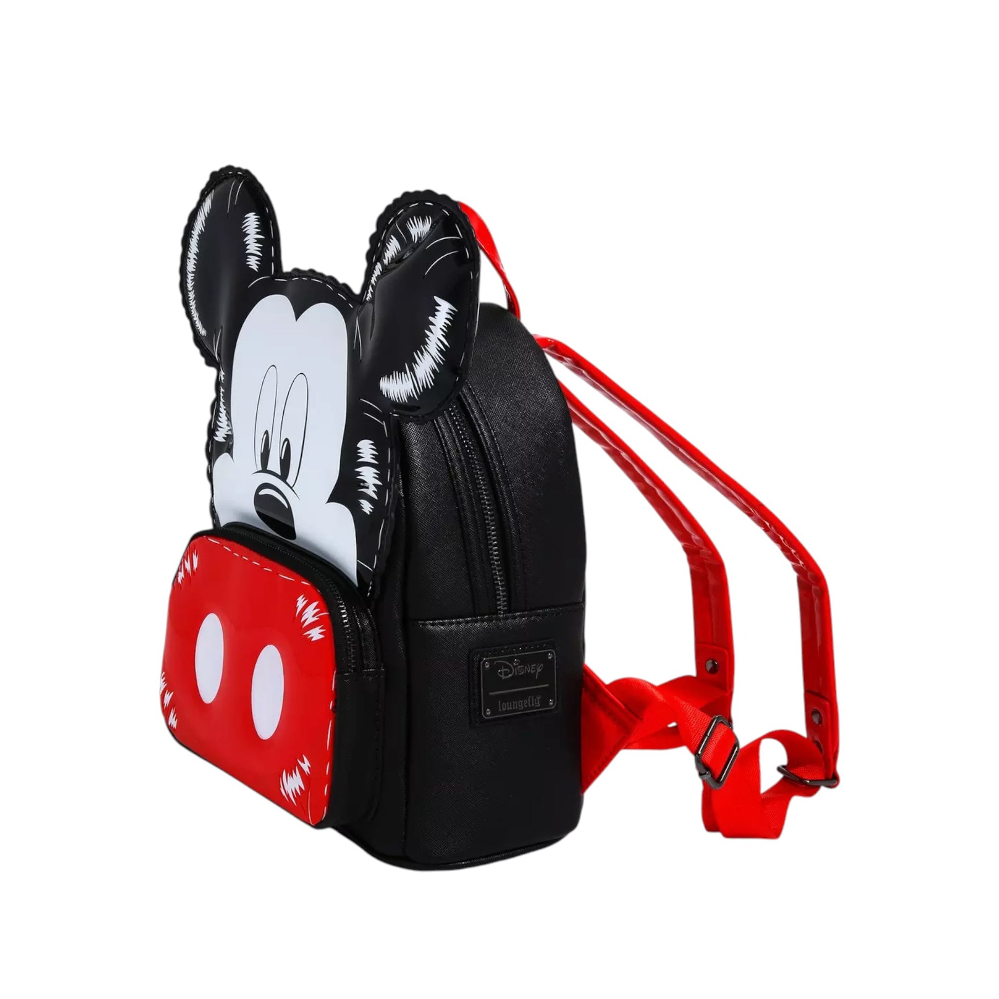 Side Mickey Mouse Balloon Figural Mini Backpack on a white background