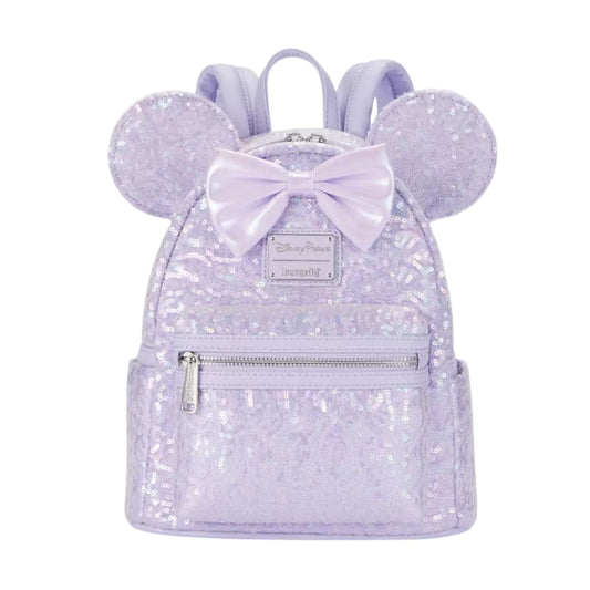 Loungefly Disney Parks 2025 Sequin Opalescent Lavender Mini Backpack