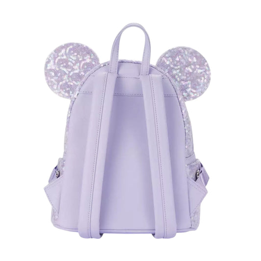 Loungefly Disney Parks 2025 Sequin Opalescent Lavender Mini Backpack